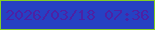 文字の大きさ：1、枠の色：84cf24、背景の色：2641c3、文字の色：4d21a5 無料ブログパーツのブログ時計