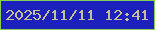 文字の大きさ：3、枠の色：84d055、背景の色：1c20bc、文字の色：c6bf98 無料ブログパーツのブログ時計