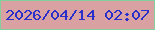 文字の大きさ：2、枠の色：84d09c、背景の色：d9a1a2、文字の色：2b2fca 無料ブログパーツのブログ時計