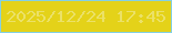 文字の大きさ：3、枠の色：84d0e3、背景の色：e4d219、文字の色：ebe167 無料ブログパーツのブログ時計