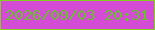 文字の大きさ：1、枠の色：84d11d、背景の色：d44bd5、文字の色：67c12a 無料ブログパーツのブログ時計