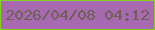 文字の大きさ：3、枠の色：84d11f、背景の色：a76ab1、文字の色：6f6056 無料ブログパーツのブログ時計