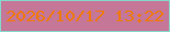 文字の大きさ：1、枠の色：84d8cc、背景の色：c57797、文字の色：ef7808 無料ブログパーツのブログ時計