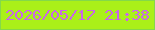 文字の大きさ：4、枠の色：84d94a、背景の色：aaf019、文字の色：ca66e8 無料ブログパーツのブログ時計