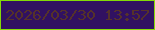 文字の大きさ：4、枠の色：84da07、背景の色：311161、文字の色：55322a 無料ブログパーツのブログ時計