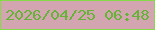 文字の大きさ：3、枠の色：84db47、背景の色：d2a5b1、文字の色：67b33a 無料ブログパーツのブログ時計