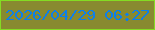 文字の大きさ：5、枠の色：84dc23、背景の色：888a30、文字の色：0d7fe9 無料ブログパーツのブログ時計