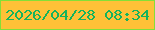 文字の大きさ：2、枠の色：84df37、背景の色：fec137、文字の色：15b35d 無料ブログパーツのブログ時計