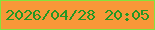 文字の大きさ：2、枠の色：84e33d、背景の色：f89838、文字の色：249724 無料ブログパーツのブログ時計