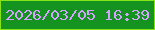 文字の大きさ：3、枠の色：84e418、背景の色：149320、文字の色：d5a2ff 無料ブログパーツのブログ時計