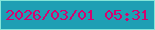文字の大きさ：4、枠の色：84e5d9、背景の色：1e9fb4、文字の色：d6026e 無料ブログパーツのブログ時計