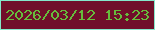 文字の大きさ：1、枠の色：84e7ca、背景の色：700f2a、文字の色：66bc3c 無料ブログパーツのブログ時計