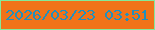 文字の大きさ：5、枠の色：84e99a、背景の色：f17319、文字の色：228fbd 無料ブログパーツのブログ時計
