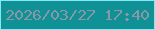 文字の大きさ：5、枠の色：84e9f4、背景の色：109195、文字の色：8898a6 無料ブログパーツのブログ時計
