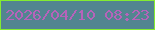 文字の大きさ：1、枠の色：84ec31、背景の色：528590、文字の色：b663ba 無料ブログパーツのブログ時計
