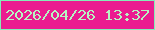 文字の大きさ：1、枠の色：84edb8、背景の色：eb1c90、文字の色：b7f5c3 無料ブログパーツのブログ時計