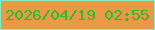 文字の大きさ：2、枠の色：84edc1、背景の色：ec9947、文字の色：24bf2c 無料ブログパーツのブログ時計