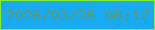文字の大きさ：2、枠の色：84ef29、背景の色：17aaf5、文字の色：5d9a6a 無料ブログパーツのブログ時計
