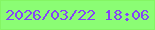 文字の大きさ：2、枠の色：84f564、背景の色：8bfd74、文字の色：8544f7 無料ブログパーツのブログ時計