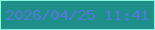 文字の大きさ：1、枠の色：84f8e0、背景の色：1f8f8a、文字の色：4f7ada 無料ブログパーツのブログ時計