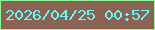 文字の大きさ：1、枠の色：84fa98、背景の色：8c6352、文字の色：5dfffd 無料ブログパーツのブログ時計
