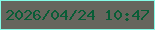 文字の大きさ：4、枠の色：84fbe7、背景の色：66655d、文字の色：085d36 無料ブログパーツのブログ時計