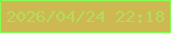 文字の大きさ：3、枠の色：84fc50、背景の色：ceb851、文字の色：b4dd5a 無料ブログパーツのブログ時計