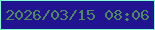 文字の大きさ：4、枠の色：84fcd6、背景の色：221391、文字の色：4f8a5f 無料ブログパーツのブログ時計