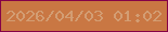 文字の大きさ：4、枠の色：850047、背景の色：c97743、文字の色：d39d73 無料ブログパーツのブログ時計