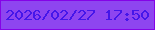文字の大きさ：5、枠の色：8502e7、背景の色：8e45f0、文字の色：4516e9 無料ブログパーツのブログ時計