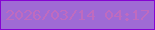 文字の大きさ：1、枠の色：8504d2、背景の色：9f6bd4、文字の色：bf6bbf 無料ブログパーツのブログ時計