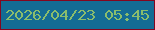 文字の大きさ：4、枠の色：85061e、背景の色：146c94、文字の色：8abd6d 無料ブログパーツのブログ時計