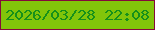 文字の大きさ：1、枠の色：85093b、背景の色：82c50a、文字の色：17901a 無料ブログパーツのブログ時計
