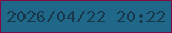 文字の大きさ：5、枠の色：850943、背景の色：1f6889、文字の色：1a384c 無料ブログパーツのブログ時計