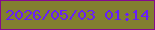 文字の大きさ：2、枠の色：85098f、背景の色：827f30、文字の色：671ef9 無料ブログパーツのブログ時計