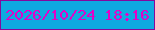 文字の大きさ：3、枠の色：85099d、背景の色：0faae0、文字の色：e202c8 無料ブログパーツのブログ時計