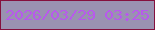 文字の大きさ：2、枠の色：85103d、背景の色：9a92b1、文字の色：b859ec 無料ブログパーツのブログ時計