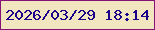 文字の大きさ：5、枠の色：851376、背景の色：f1e6bf、文字の色：1c0288 無料ブログパーツのブログ時計