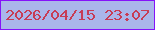 文字の大きさ：3、枠の色：8513f9、背景の色：aab6ea、文字の色：c73c55 無料ブログパーツのブログ時計