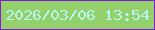 文字の大きさ：5、枠の色：8519dc、背景の色：94d16d、文字の色：b8f6f8 無料ブログパーツのブログ時計