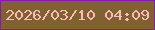 文字の大きさ：2、枠の色：851ba6、背景の色：806231、文字の色：fcbabd 無料ブログパーツのブログ時計