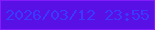 文字の大きさ：3、枠の色：851bfd、背景の色：5910e4、文字の色：3a39ff 無料ブログパーツのブログ時計