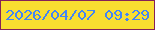 文字の大きさ：3、枠の色：852158、背景の色：f9de30、文字の色：4385f4 無料ブログパーツのブログ時計