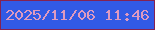 文字の大きさ：3、枠の色：852251、背景の色：325ae5、文字の色：df9ac0 無料ブログパーツのブログ時計