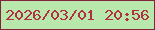 文字の大きさ：1、枠の色：85233d、背景の色：b8e8ac、文字の色：b13042 無料ブログパーツのブログ時計