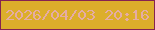 文字の大きさ：2、枠の色：852351、背景の色：dcae2b、文字の色：e5aca5 無料ブログパーツのブログ時計