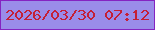 文字の大きさ：2、枠の色：8523c1、背景の色：9a8ce9、文字の色：c42037 無料ブログパーツのブログ時計