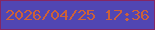 文字の大きさ：4、枠の色：852664、背景の色：5146b3、文字の色：cd6138 無料ブログパーツのブログ時計