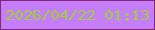 文字の大きさ：3、枠の色：852776、背景の色：c67dfb、文字の色：9ed234 無料ブログパーツのブログ時計