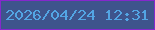 文字の大きさ：4、枠の色：8528cc、背景の色：3e548c、文字の色：53a5e4 無料ブログパーツのブログ時計